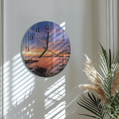 Reloj de pared redondo Isla del Mar