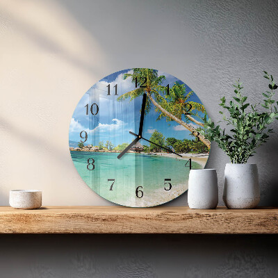 Reloj de pared redondo Palmeras de playa