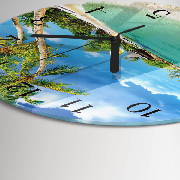 Reloj de pared redondo Palmeras de playa