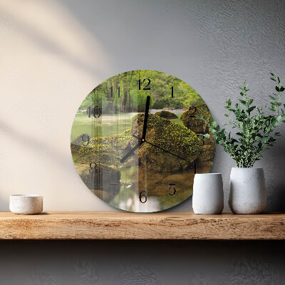 Reloj de pared redondo Paisaje fluvial