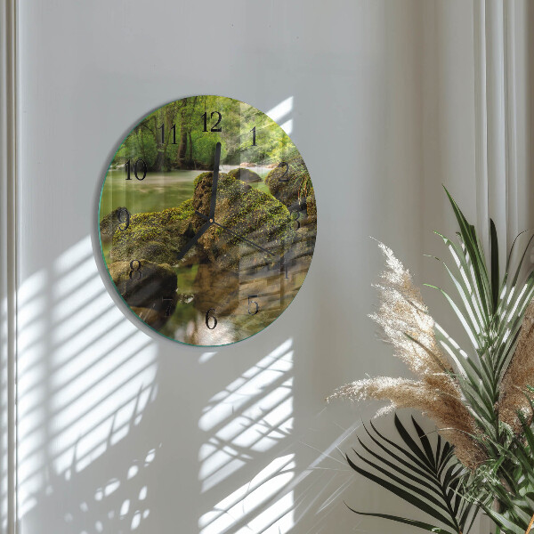 Reloj de pared redondo Paisaje fluvial
