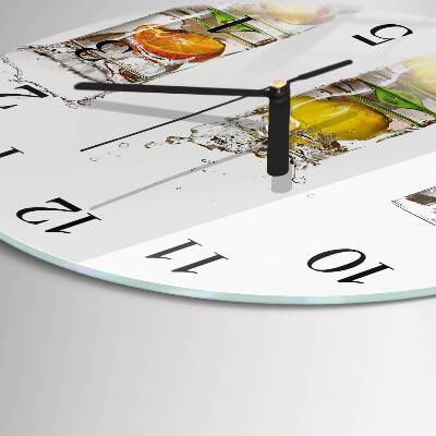 Reloj de pared redondo Vasos de fruta