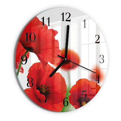 Reloj de pared redondo Amapolas