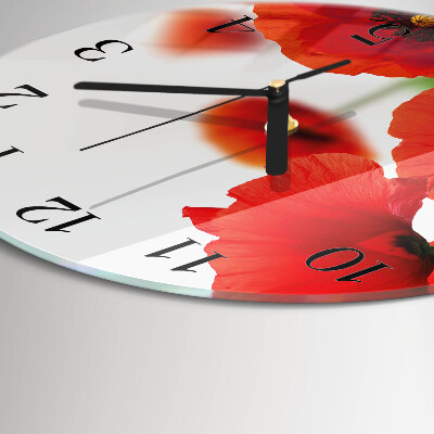 Reloj de pared redondo Amapolas