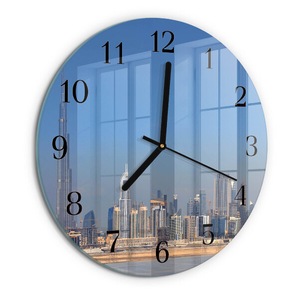 Reloj de pared redondo Horizonte de Dubái