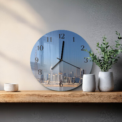 Reloj de pared redondo Horizonte de Dubái