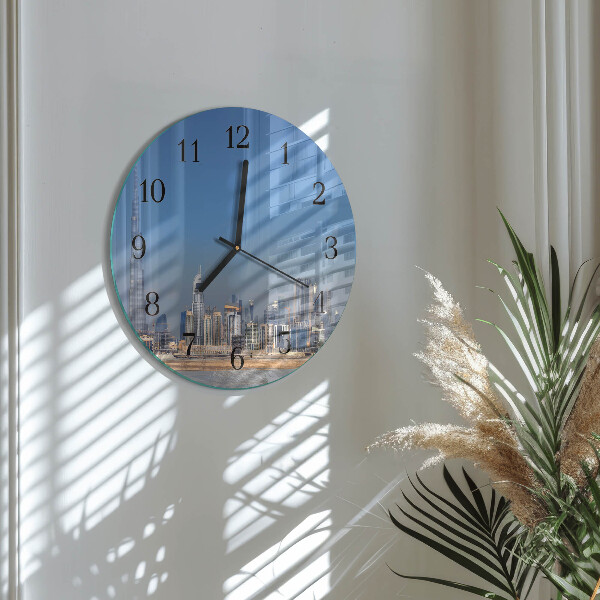 Reloj de pared redondo Horizonte de Dubái