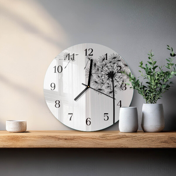 Reloj de pared redondo Diente de león