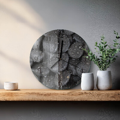 Reloj de pared redondo Piedras Agua
