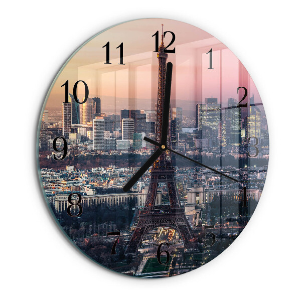 Reloj de pared redondo Torre Eiffel de París