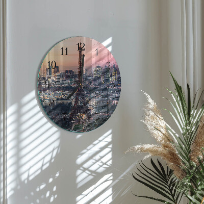 Reloj de pared redondo Torre Eiffel de París