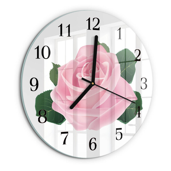 Reloj de pared redondo Rosa