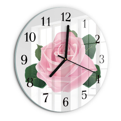 Reloj de pared redondo Rosa