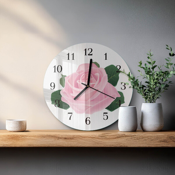 Reloj de pared redondo Rosa