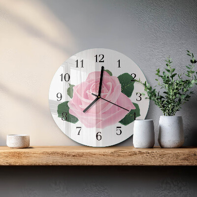 Reloj de pared redondo Rosa