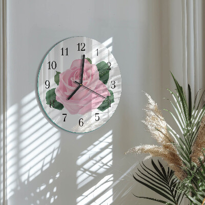 Reloj de pared redondo Rosa