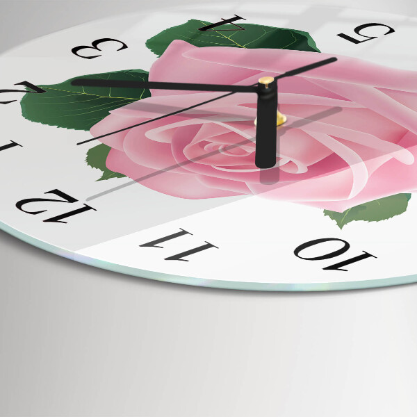 Reloj de pared redondo Rosa