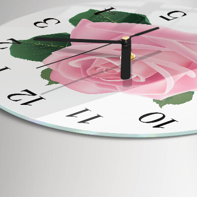 Reloj de pared redondo Rosa