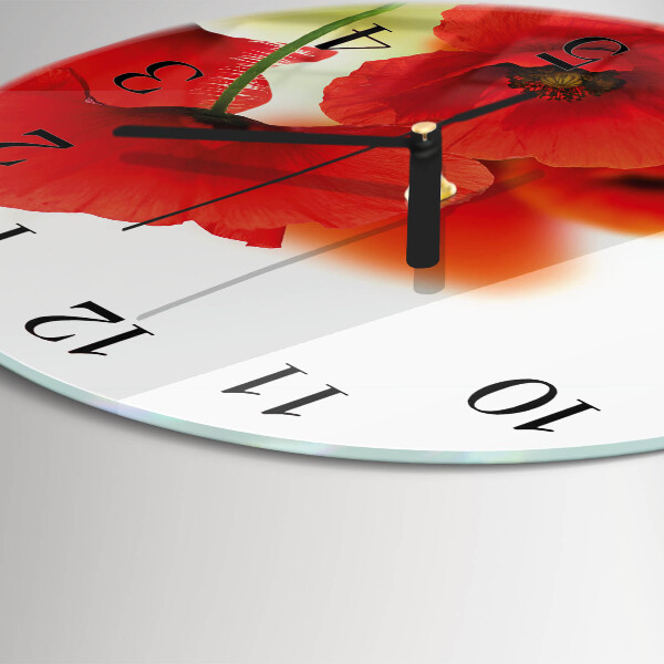 Reloj de pared redondo Amapolas