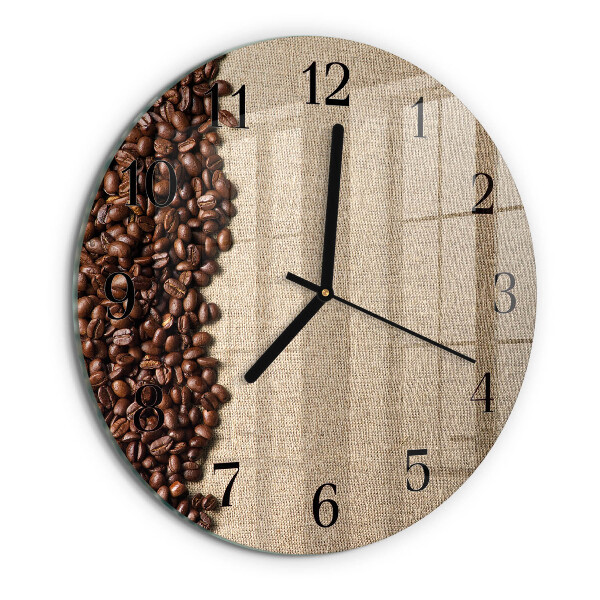 Reloj de pared redondo Granos de café
