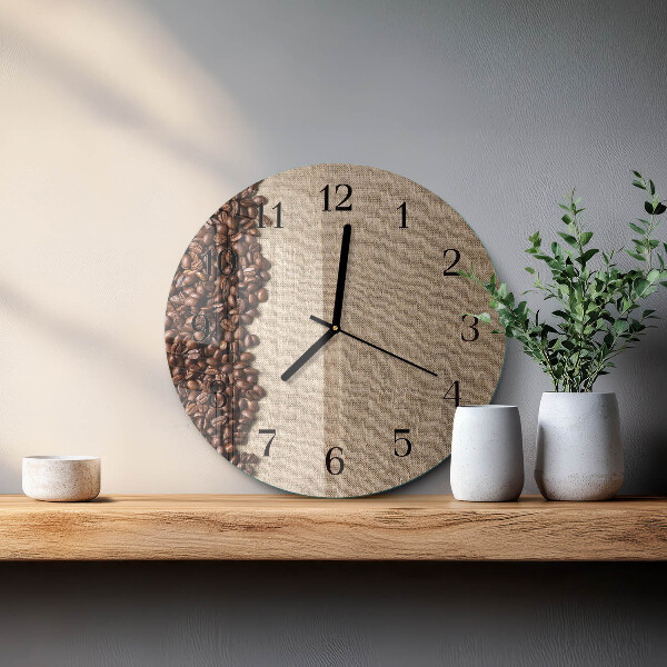 Reloj de pared redondo Granos de café