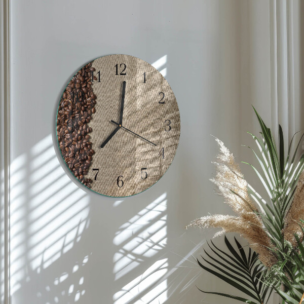 Reloj de pared redondo Granos de café