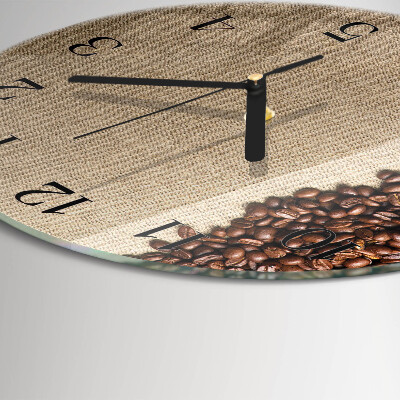 Reloj de pared redondo Granos de café