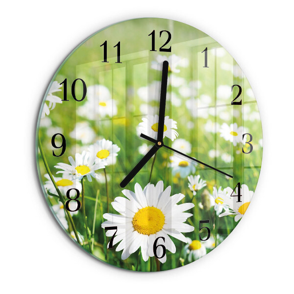 Reloj de pared redondo Margaritas