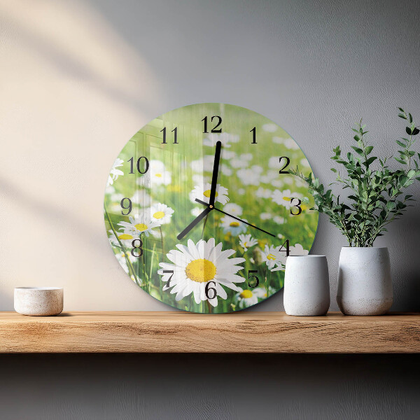 Reloj de pared redondo Margaritas