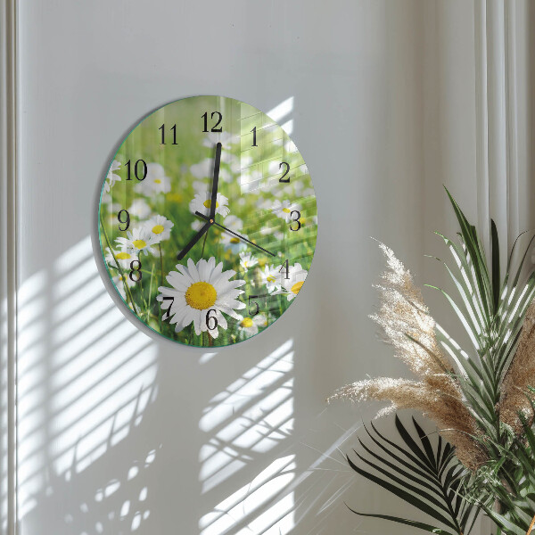 Reloj de pared redondo Margaritas