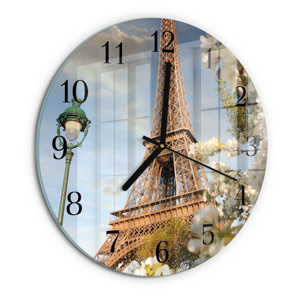 Reloj de pared redondo Torre Eiffel de París