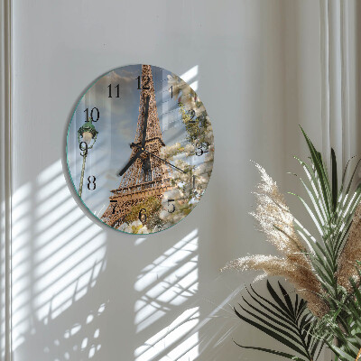 Reloj de pared redondo Torre Eiffel de París
