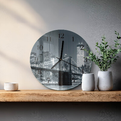 Reloj de pared redondo Puente horizontal