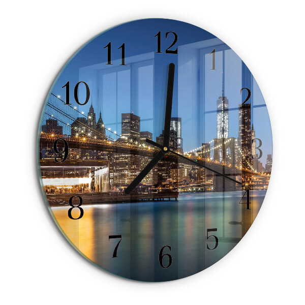 Reloj de pared redondo Puente horizontal