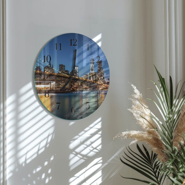 Reloj de pared redondo Puente horizontal
