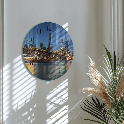 Reloj de pared redondo Puente horizontal