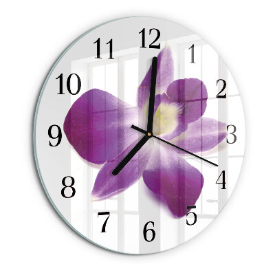 Reloj de pared redondo Flor de orquídea