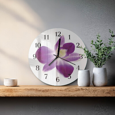 Reloj de pared redondo Flor de orquídea