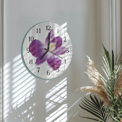 Reloj de pared redondo Flor de orquídea