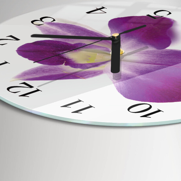 Reloj de pared redondo Flor de orquídea