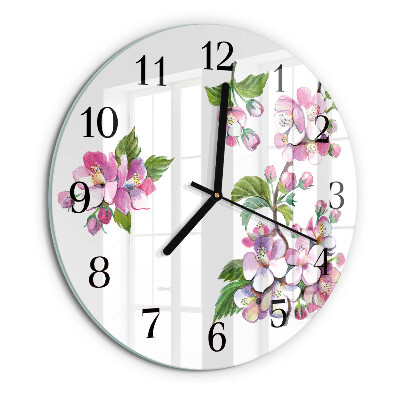 Reloj de pared redondo Flores