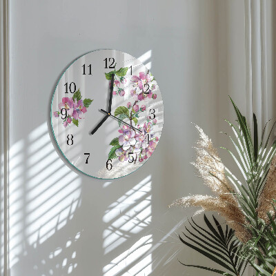 Reloj de pared redondo Flores