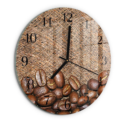 Reloj de pared redondo Granos de café