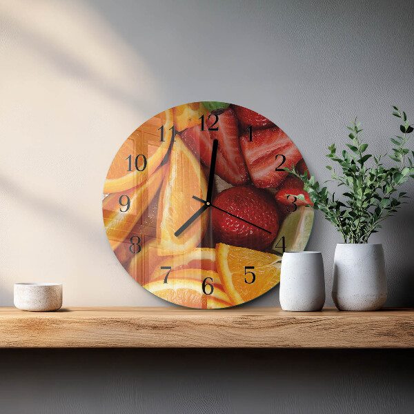 Reloj de pared redondo Fruta