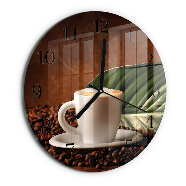 Reloj de pared redondo Taza de café