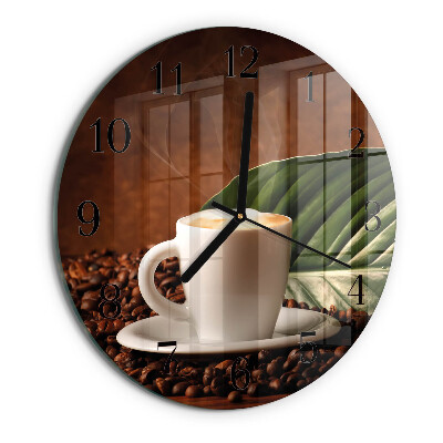 Reloj de pared redondo Taza de café