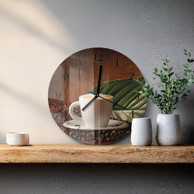 Reloj de pared redondo Taza de café