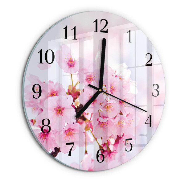 Reloj de pared redondo Flores