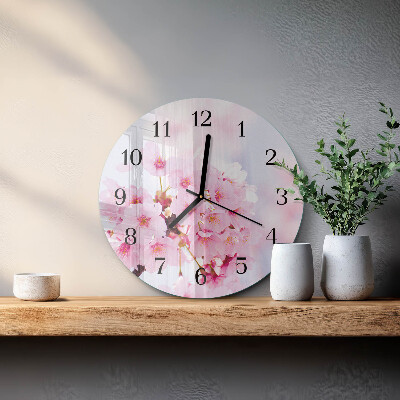 Reloj de pared redondo Flores