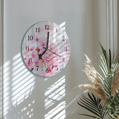Reloj de pared redondo Flores